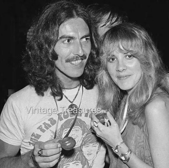 George Harrison and Stevie Nicks Photo Print Poster The Beatles Fleetwood Mac