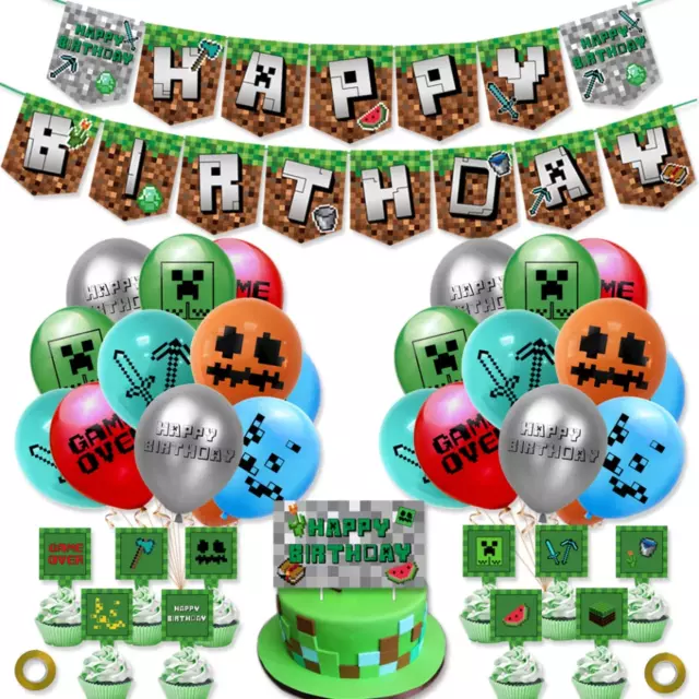 Festa minecraft Arthur  Minecraft birthday decorations, Diy minecraft  birthday party, Minecraft party decorations