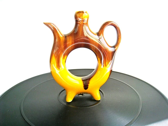 Ukrainian Home décor pottery vase handmade raku round decanter ceramic