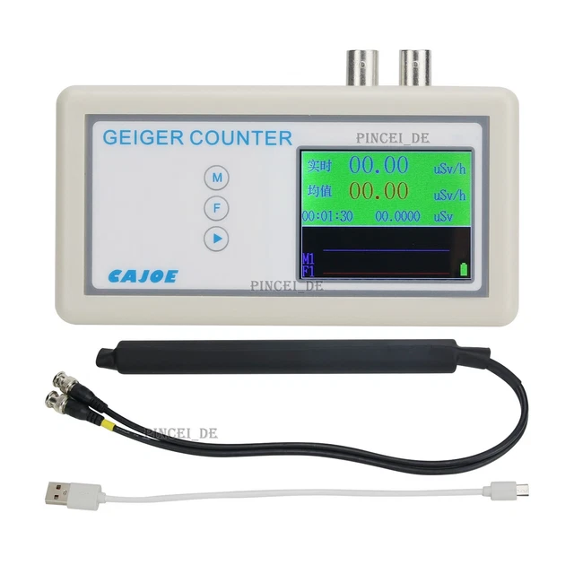 Contatore Geiger GQ GMC-3E-Plus - Rilevatore Radiazioni Nucleari Beta Gamma X, Con Data Logger