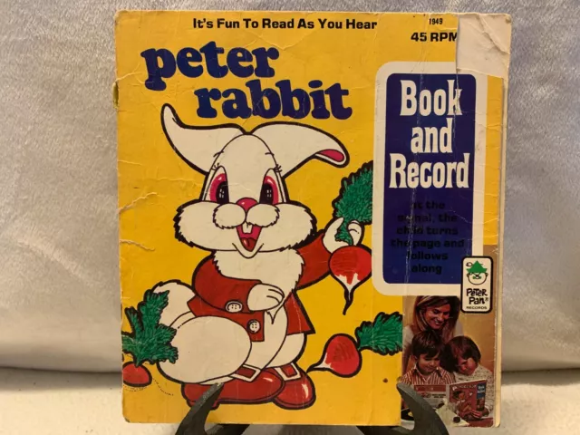 Peter Rabbit Book Vintage Softcover Record not included 1971