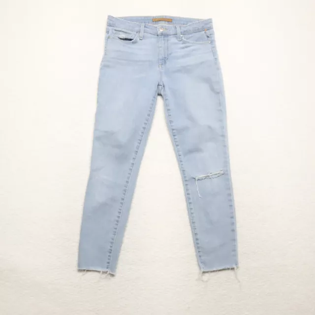 Joe's Icon Women's Size 28 Blue Skinny Cropped Mid Rise Light Wash Stretch Jeans