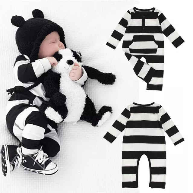 Newborn Infant Baby Boy Girl Kids Cotton Romper Jumpsuit Bodysuit Clothes Outfit