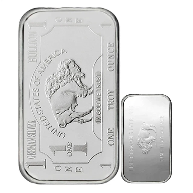 Lingotti D'argento Americani Lotto Di 2 Lingotti D'argento - Foto 7