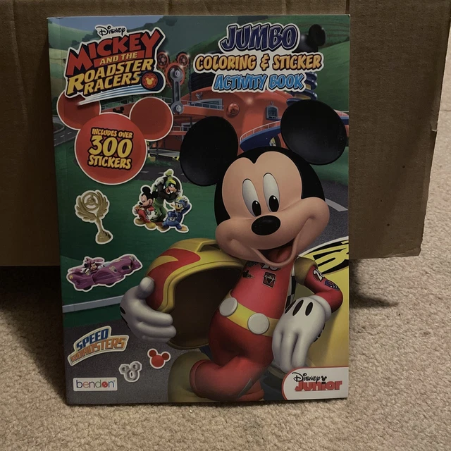 JUMBO COLORING AND Sticker Activity Book Mickey And The Roadster Racers ...