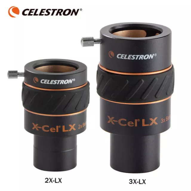 Lente ocular telescópica Celestron X-CEL LX 1,25" totalmente Barlow 2X/3X multicapa