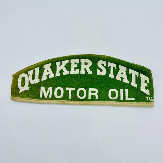 1950s Quaker State Motor Oil Gas Station Attendant's Hat Cap Green 7 1/4 Vintage
