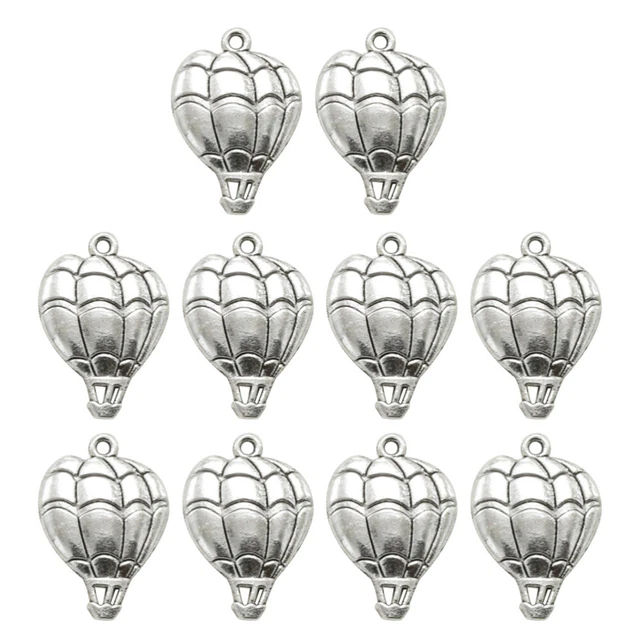 10 Stück Legierung Heißluftballonform Anhänger Charms DIY Schmuck Herstellung Zu