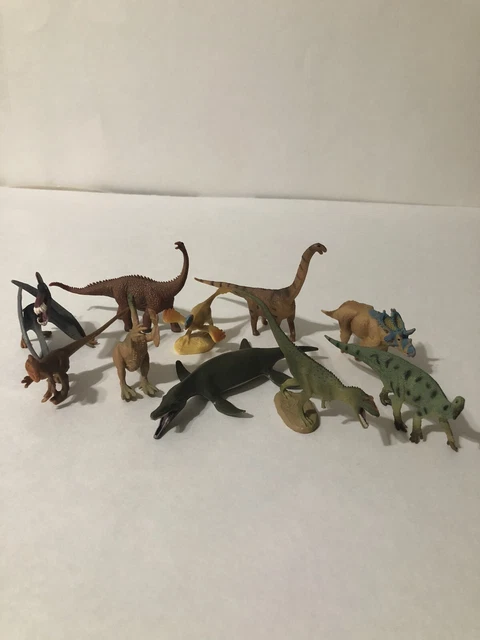 COLLECTA MINI DINOSAURS Set 3 Therizinosaurus Utahraptor Iguanodon Lot ...