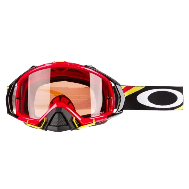 Oakley Mayhem Pro Mx Motocross Goggles Heritage Red Yellow Black Prizm Len