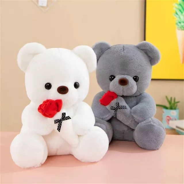 Cartoon Roses Teddy Bear Stuffed Animal Bear Plush Toy  Valentine's Day