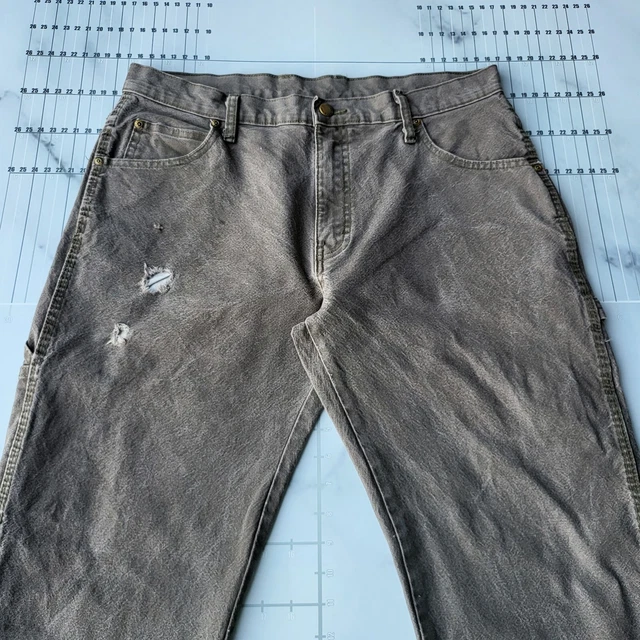 Dickies Pants Size 33x31 Brown Carpenter Work Outdoor Faded Canvas Tag 33x32