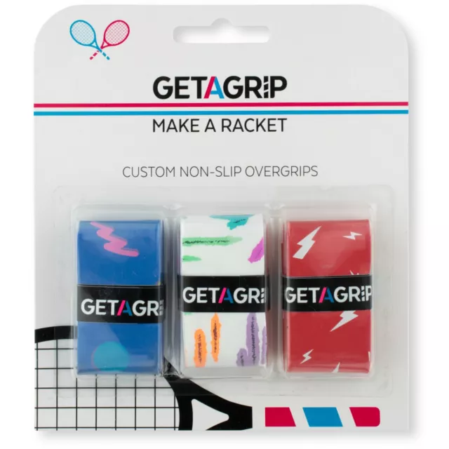 Get A Grip Tennis Overgrip - Anti Slip Tennis Racket Handle Grip Tape 3-Pack🎾