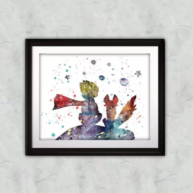 The Little Prince Watercolor Print, Little Prince Painting, Little Prince Art