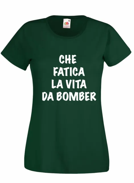 T-shirt Maglietta donna J1306 Che Fatica La Vita Da Bomber