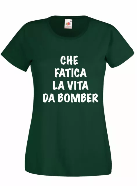 T-shirt Maglietta donna J1306 Che Fatica La Vita Da Bomber