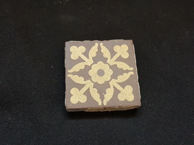 One Reclaimed Antique (2" x 2") Small Victorian Tile Tiling Décor (EER491)