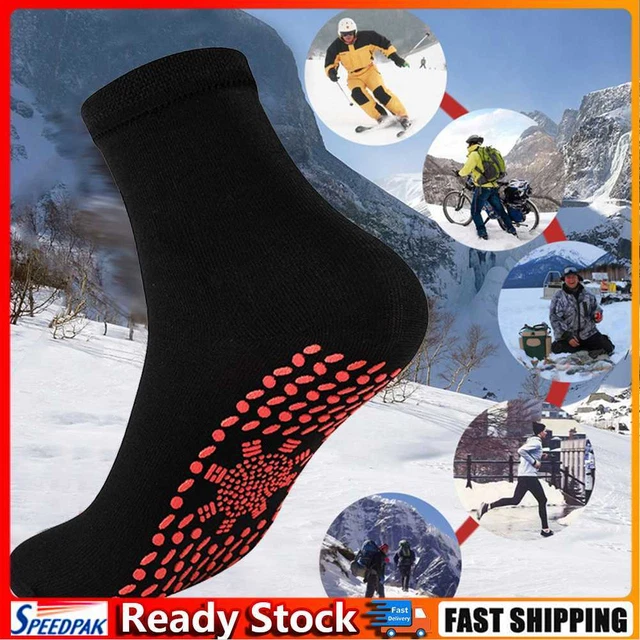 Winter Heated Socks Anti-Fatigue Multifunctional Thermal Sock for Hiking (black)