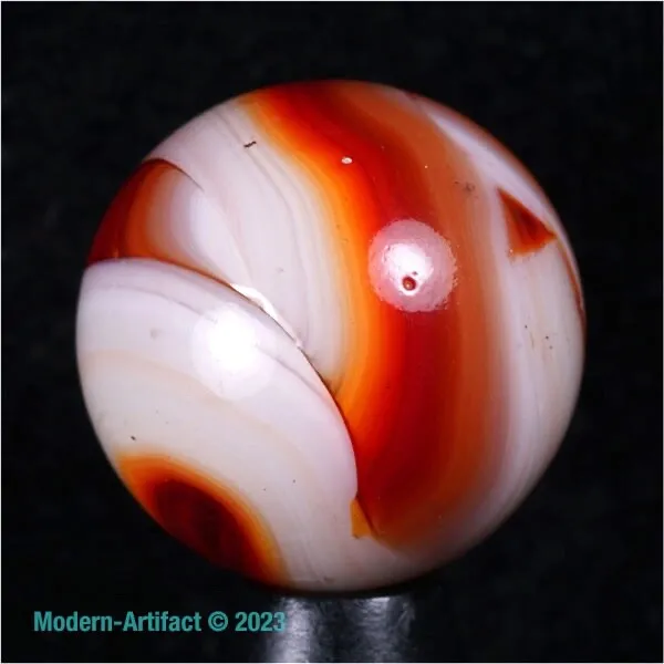 😎👍 Marbles: CAC  Christensen Agate Electric Swirl Marble  19/32” 0.598" MINT