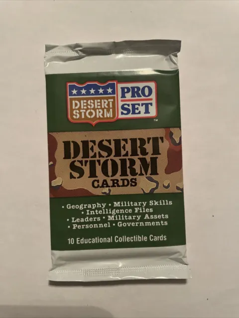 1991 DESERT STORM PRO SET TRADING CARD PACK NEW UNOPENED Desert Storm Pack