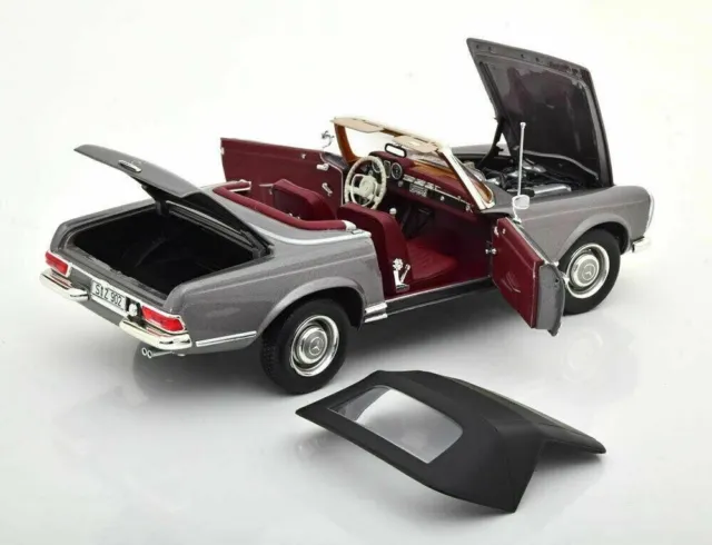 Mercedes Benz 230SL Pagoda W113 Rosso – Modello Welly 1/24, Porte Apribili - 3