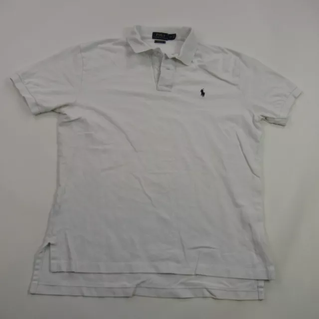 Polo Ralph Lauren Shirt Mens Large White Pony Short Sleeve Golf Polo Lightweight