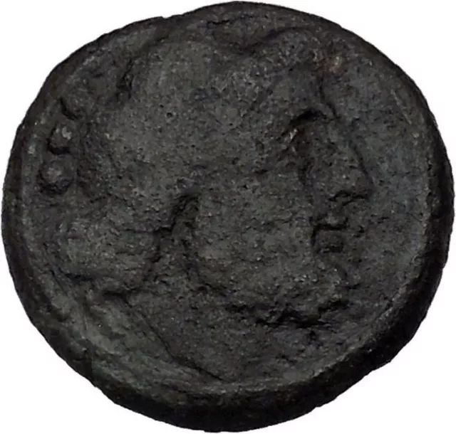 LUCERIA in APULIA 211BC Teruncis NEPTUNE DOLPHIN TRIDENT Greek Coin i46315