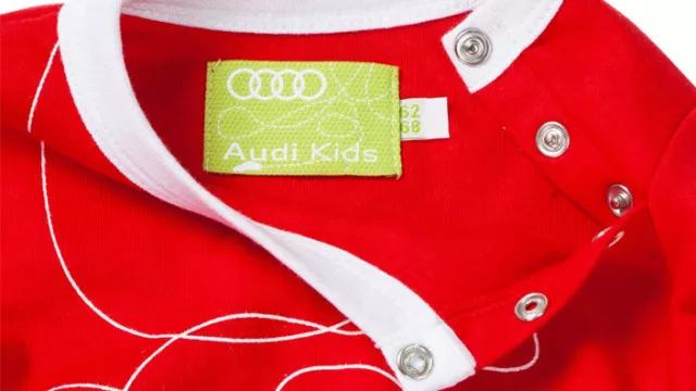 Original Audi Bébé Body Manches Longues 62/68 74/80 Rouge / 320120100 Neuf 3