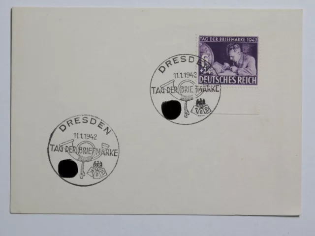 (v436) DR 811 FDC mit  ESST Dresden 1942 Tag der Briefmarke
