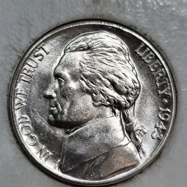 1943 D Denver Mint Silver Jefferson War Nickel