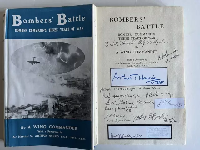 1943 “Bombers Battle” Signed Arthur Harris & 33 WW2 RAF Bomber Command Veterans