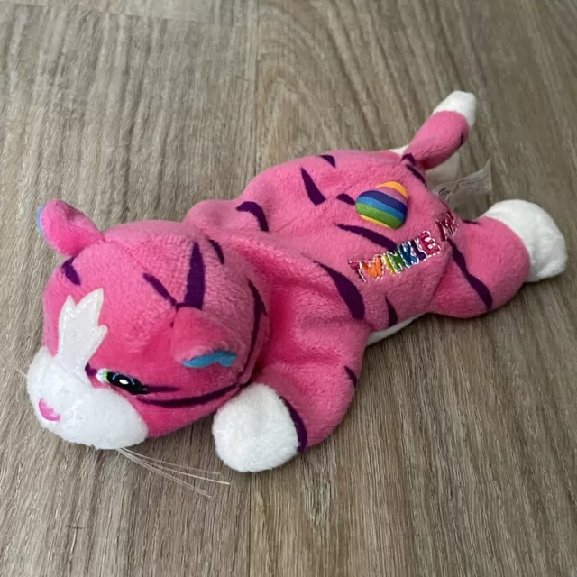 Vintage Lisa Frank Twinkle Star 8" Beanbag Plush Pink Cat 1998