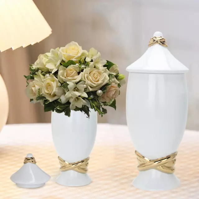 Jar Vase Bureau Moderne avec Couvercle Pot à Gingembre en Porcelaine pour