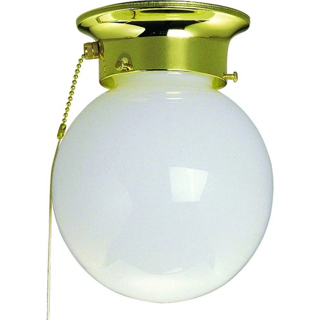Volume Lighting 1-Light Polished Brass Flushmount