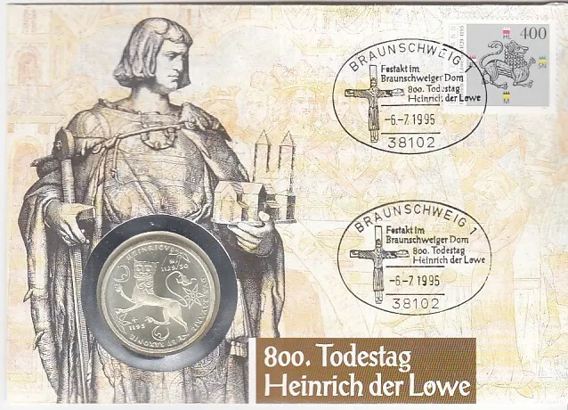 Numisbrief Germany 10 DM Heinrich the Lion Silver 1995