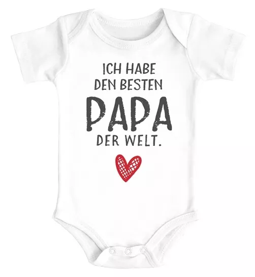 Baby Body mit Spruch ich habe den besten Papa der Welt Geschenk Geburtstag