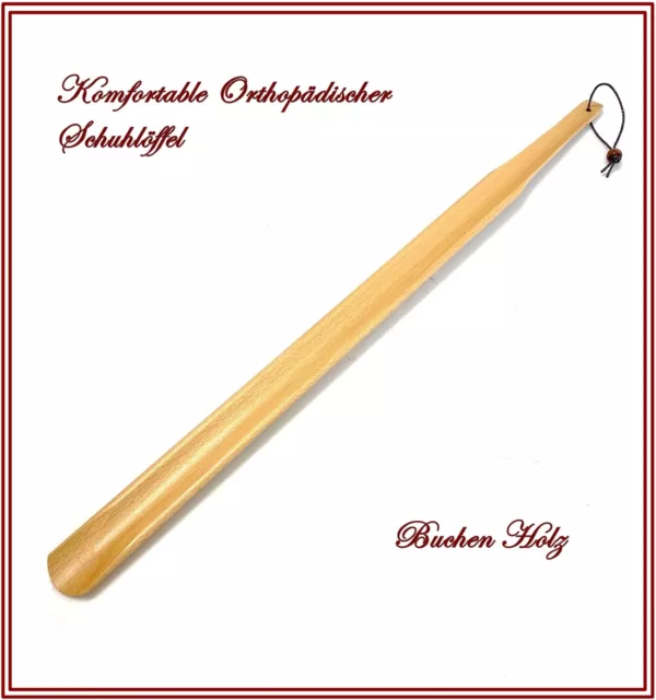 Elegante Schuhanzieher 70cm Lang Holz Buche Schuhlöffel Holz geölt #B-10