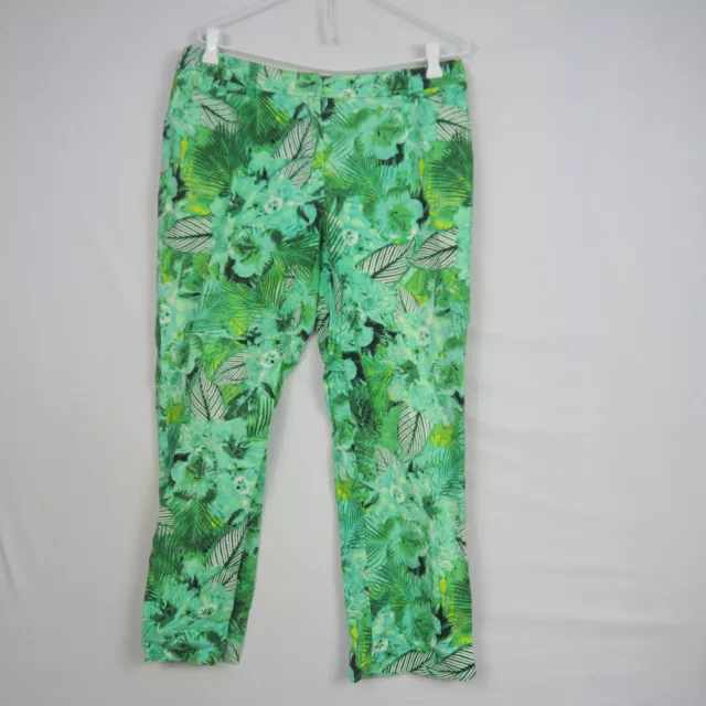 Sportscraft Womens Chino Pants 10(AU) or 30W 26L Multi Floral Straight Relaxed