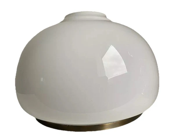 Lampenschirm Milchglas Antiker Lampenschirm Aus Milchglas – Kegelförmig, Matt, Jugendstil, Ø 200 Mm, Höhe 75 Mm