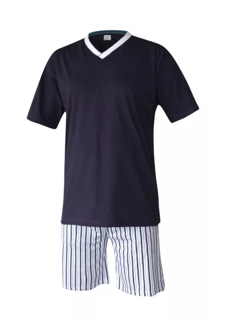 Herren Schlafanzug Pyjama Schlafanzug kurz Pyjama Set Hausanzug 100% Baumwolle