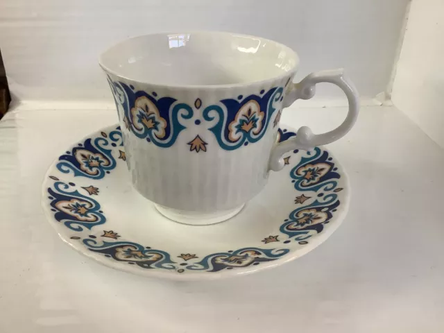 Mayfair Pottery 1970s vintage cup and saucer fine bone china