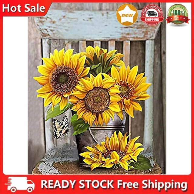 Diamond Painting Sunflower Full Round Drill Picture of Rhinestone DIY Drawing