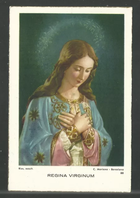 Estampa antigua de la Inmaculada andachtsbild santino holy card santini