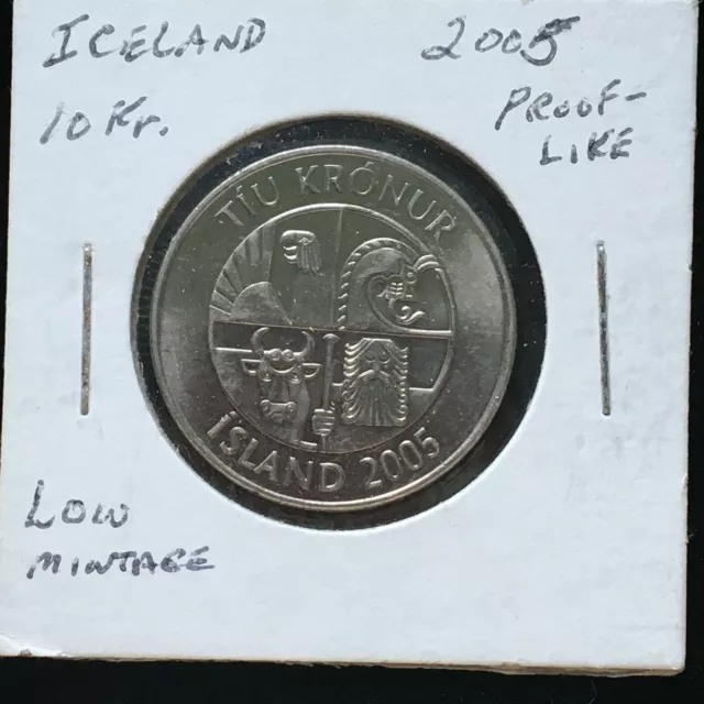 Iceland 2005 10 Kronur Krónur Proof-Like ***A762***