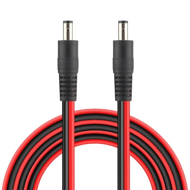 14AWG 5.5MM x 2.1MM Male to Male Plug Power Adapter Cable for LED Strip CCTV