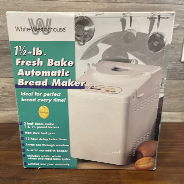 White Westinghouse Fresh Bake Automatic Bread Maker 1-1/2 Lb White Wwtr441