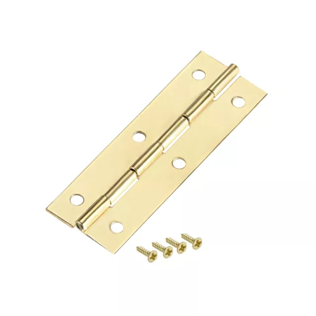 2.3" Small Hinge Jewelry Case Wooden Box Hinges Fittings Golden Plain 20pcs