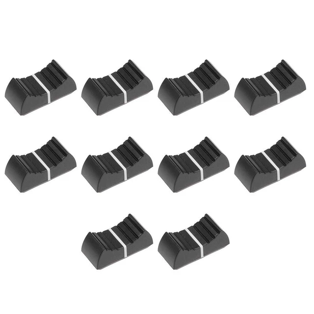 Straight Slide Potentiometer Flat Push Knob Insert Shaft 4x1.2mm Black