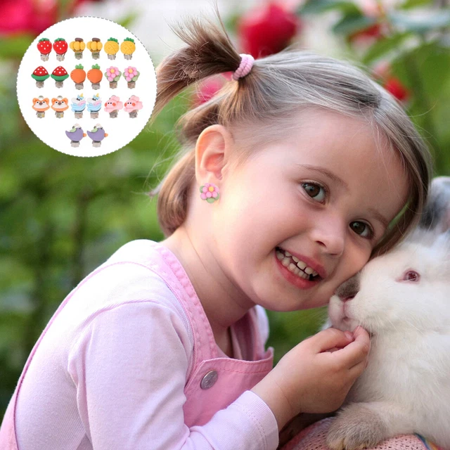 10 Paia Orecchini A Clip Per Bambine - Orecchini Colorati Senza Foro - Accessori Moda Infantile - Regalo Perfetto - Foto 12