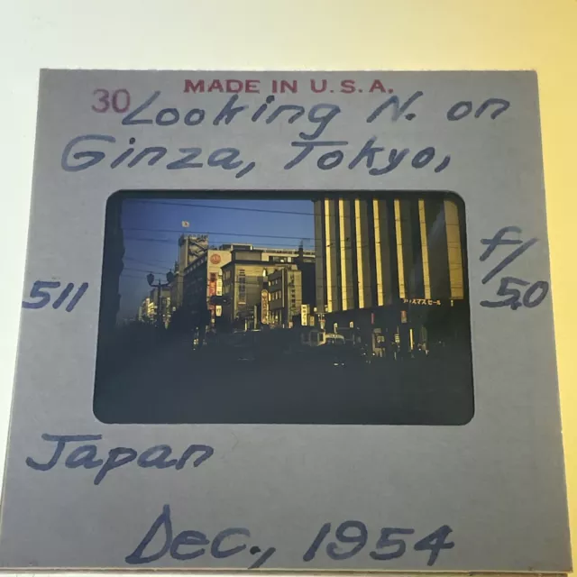 Vintage Original 35mm slide 1954 Tokyo Japan Street Scene Kodachrome #511
